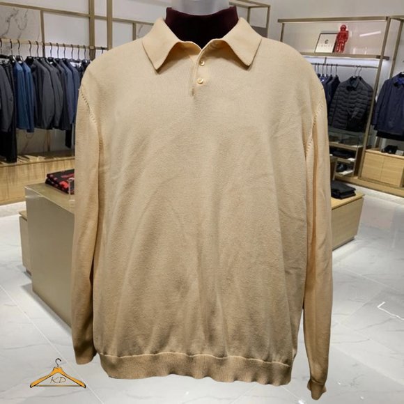 Brooks Brothers Sweater - Polo Style, XL, Long Sleeves, Cream/Ivory Colored, EUC - Picture 2 of 6